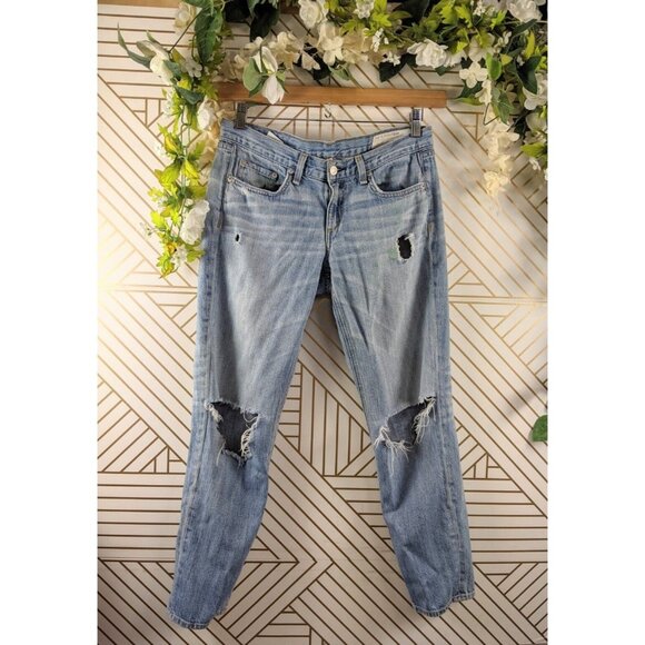 Rag & Bone Women's Boyfriend Relaxed Distressed Jeans In Moss Size 26 READ - Picture 1 of 11